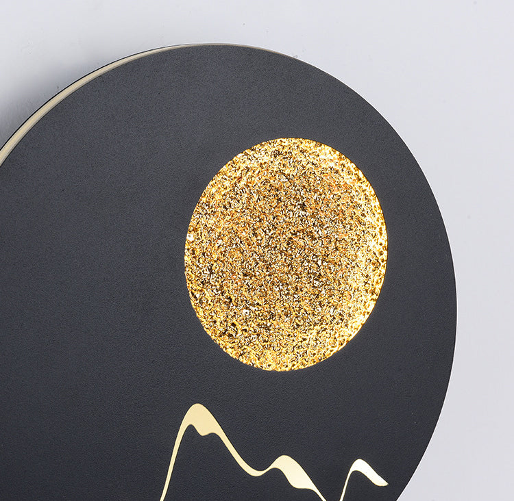 LED BEDBADE Decoratie Wandbevestiging Lamp Cirkelvorm Lunar Eclipse Wandverlichting