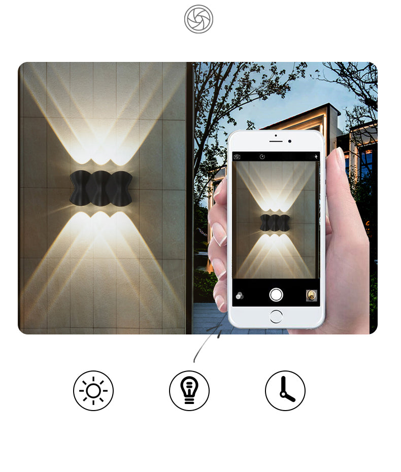 Luz LED a exteriores Luz montada Minimalismo Minimalismo moderno Luz de aplique impermeable para el patio de la puerta