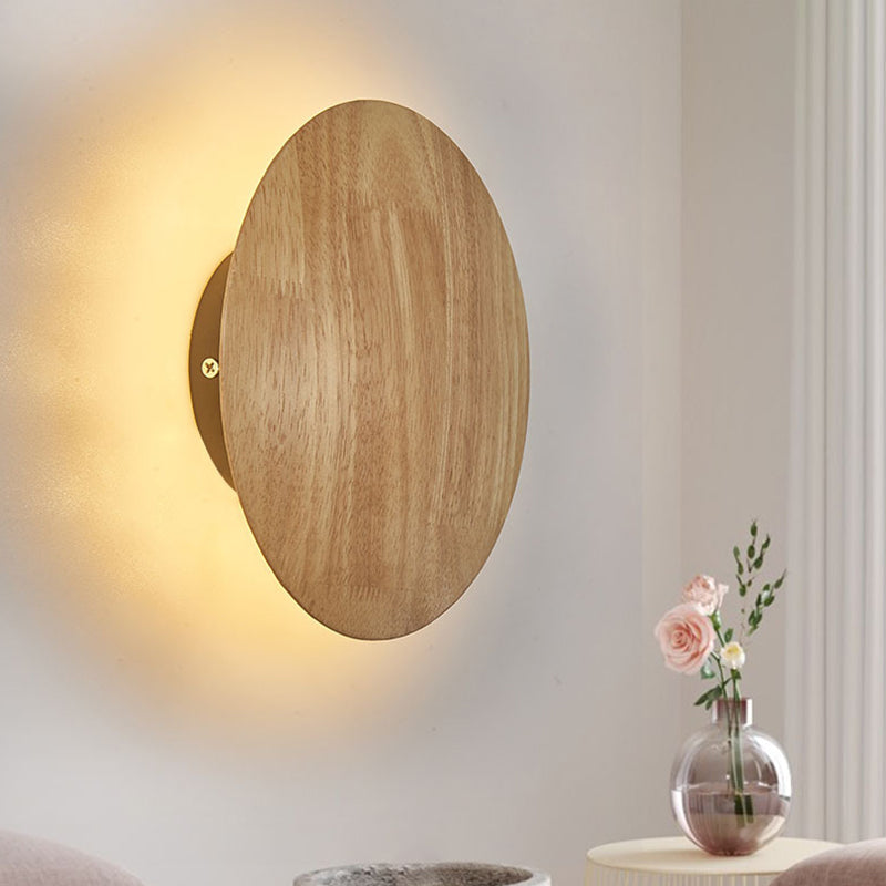 Chinese Style Wooden Wall Lamp Minimalism LED Wall Mount Light for Bedroom Living Room