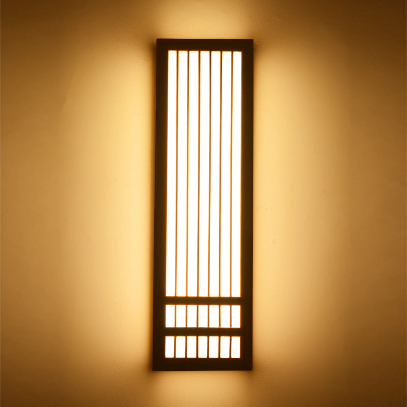 Missie stijl muur gemonteerd licht natuurlijk eiken rechthoekige sconce licht voor woonkamer