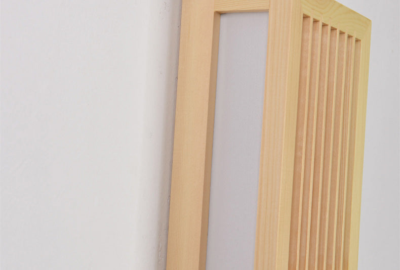 Missie stijl muur gemonteerd licht natuurlijk eiken rechthoekige sconce licht voor woonkamer