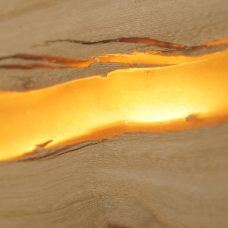 Creatieve iep knetelknakmuurmontage licht vierkante hars sconce lampje voor het bedkast