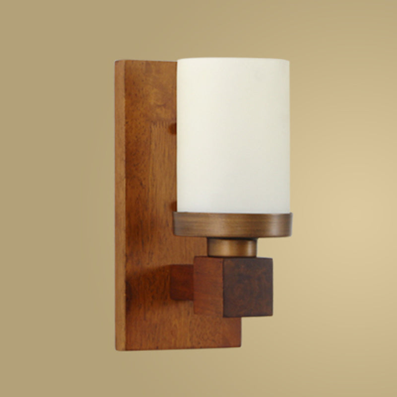American Vintage Living Room Sconce Light 1 Light Wooden Wall Murce for Corridor