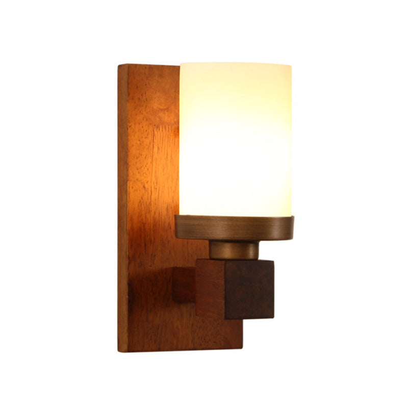 American Vintage Living Room Sconce Light 1 Light Wooden Wall Murce for Corridor