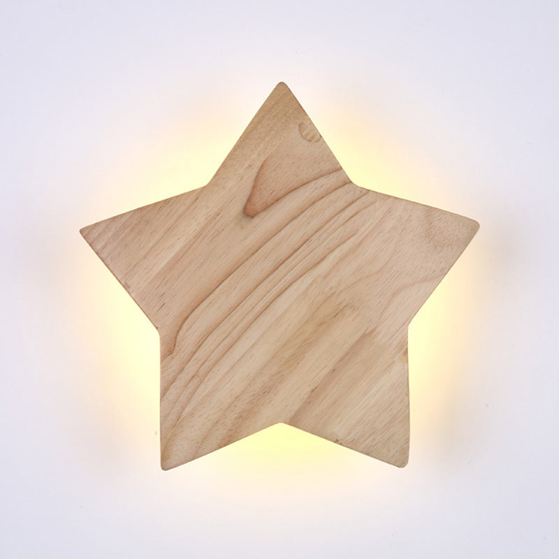 Illuminazione a led in legno di legno creativo forma a forma di illuminazione ambientale per camera da letto