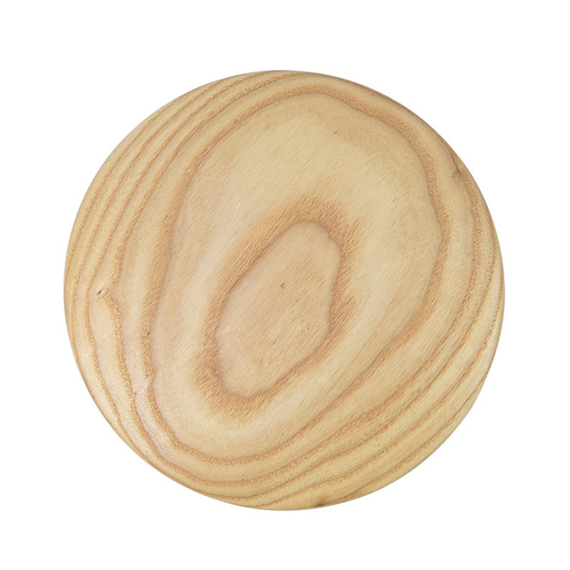 Atmosphere Circle Shape Wall Sconce Light Natural Oak LED Wall Lighting for Bedroom