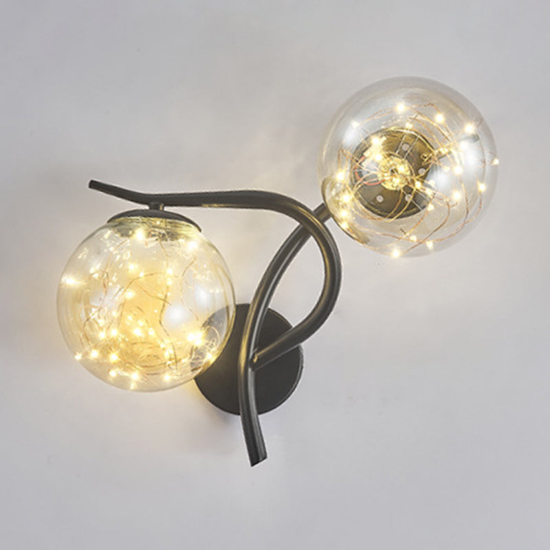 Creative Star Wall Mount Light 2 Lights Atmosphere Style Sconce Light for Bedroom