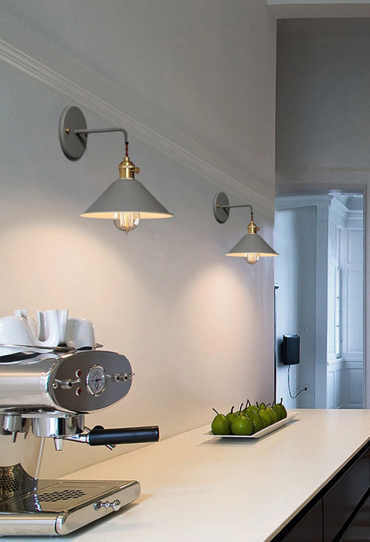 Colorful Metal Wall Mount Lamp Macaroon Style Single Light Sconce for Bedroom