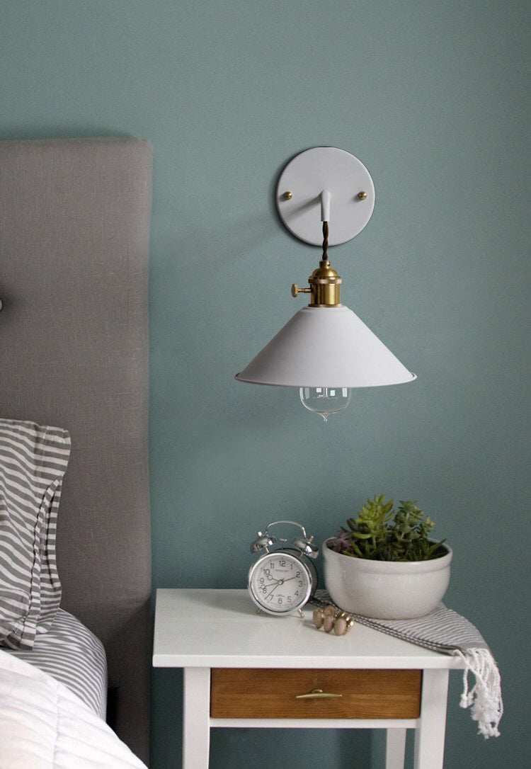 Colorful Metal Wall Mount Lamp Macaroon Style Single Light Sconce for Bedroom