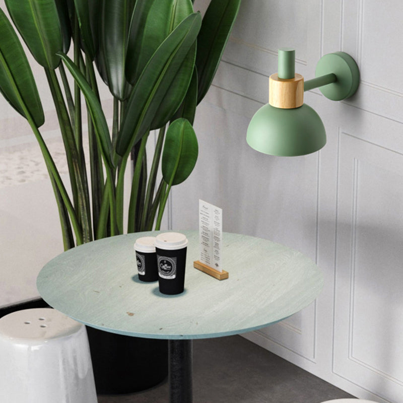 Lámpara de montaje de pared de decoración de macarrones 1 cabezal de estilo nórdico de estilo de estilo para el corredor de cabecera