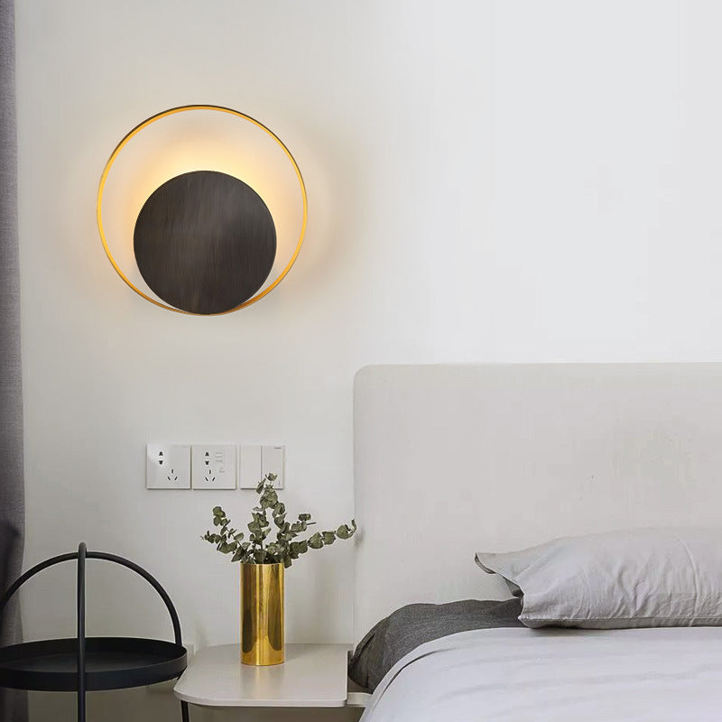 Circle Design Brass Wall Light Sconce Modern Fashion Decoration Sconce Light Fixture