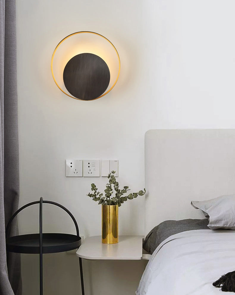 Circle Design Brass Wall Light Sconce Modern Fashion Decoration Sconce Light Fixture