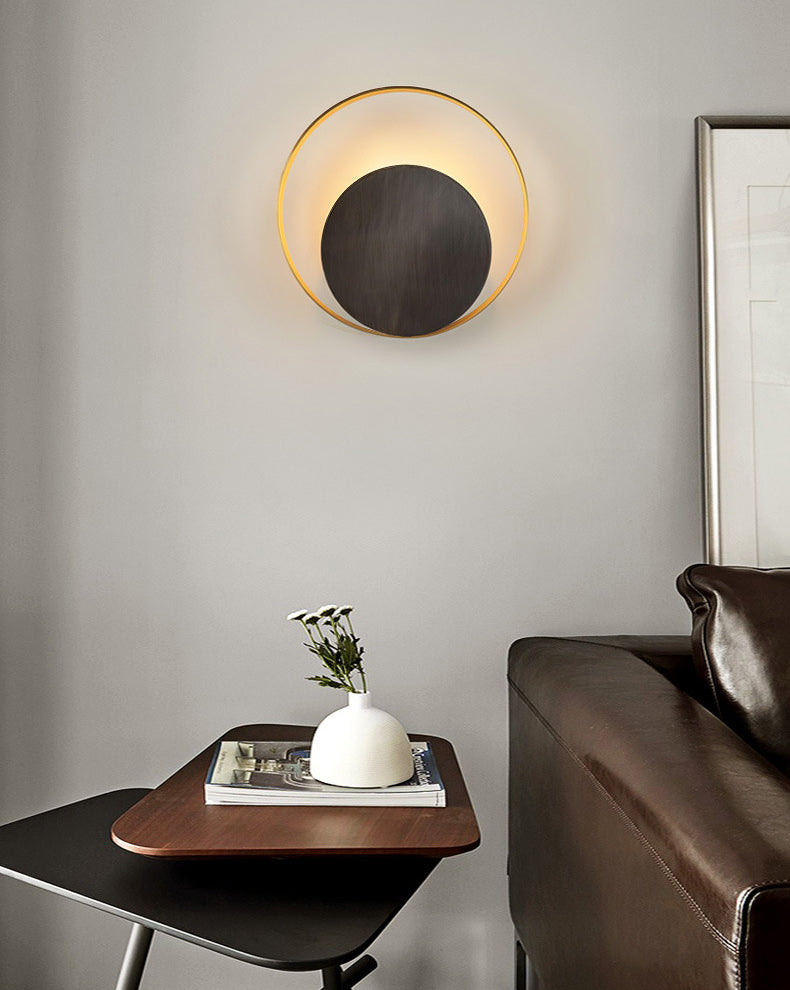 Circle Design Brass Wall Light Sconce Modern Fashion Decoration Sconce Light Fixture