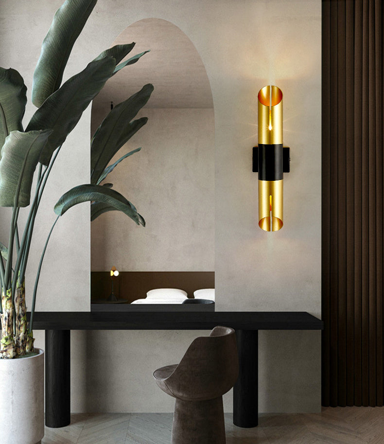 Mid-Century Modern Wall Light Metal Up and Down Lighting for Bedroom Living Room