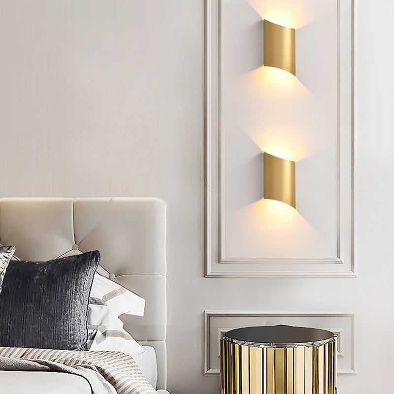 Lámpara de pared de lujo posmoderna de forma de arco moderna para sala de estar para sala de estar