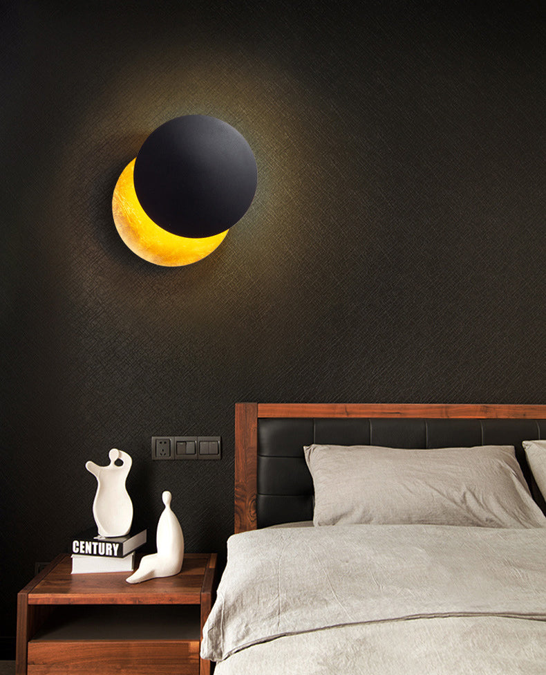 Metal Indoor Decoration Wall Lamp Postmodern Circle LED Sconce Lighting with Ambient Light