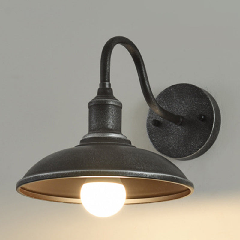 Industrial Outdoor Sconce Lighting Bran Shade Down Lighting Wall Mount Light
