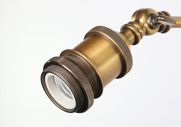 Amerikanischer Vintage -Stil Wandbeleuchtung Metall Armglas Schattenleuchte für daneben