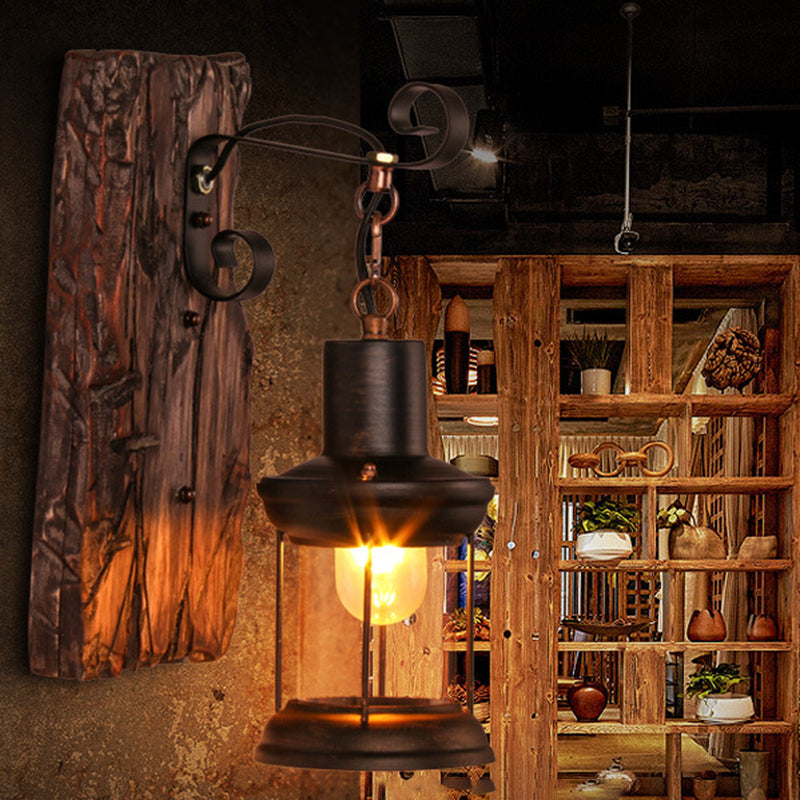 Vintage Retro Style Wall Lamp Single Light Suspended Cage Wall Lighting for Bar