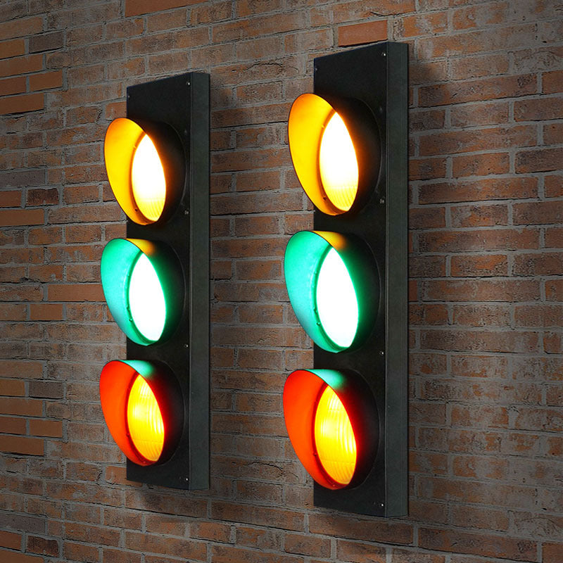 Indoor Decoration Wall Mount Light Creative Traffic Light Sconce Light for Coffee Shop