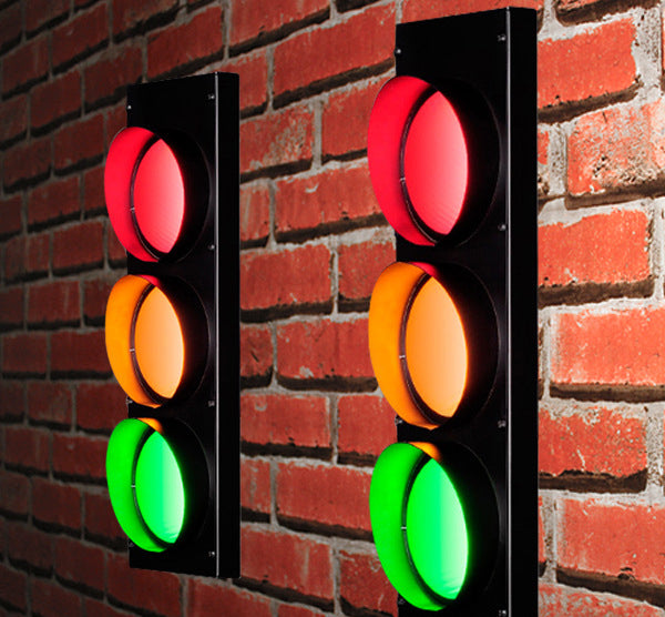 Indoor Decoration Wall Mount Light Creative Traffic Light Sconce Light for Coffee Shop