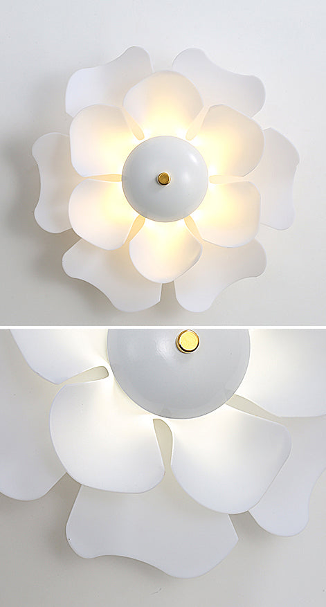Nordic Style Flower Shape Wall Lamp Indoor Fashion Decoration Wall Sconce with Acrylic Shade