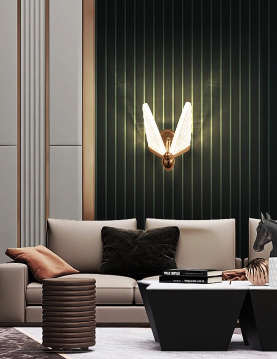 Kreative Schmetterlingswandmontage LED -LED -Acrylwandleuchte für Bett