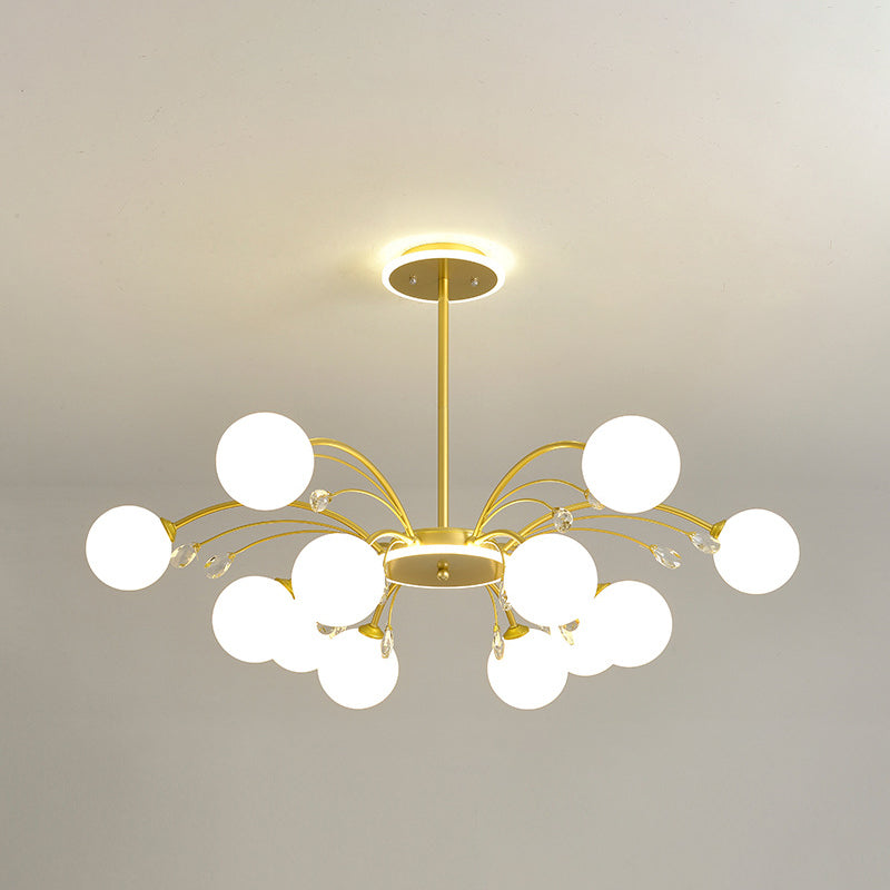 Globe Chandelier Light Fixture Designer Modern Simplicity Milk Glass Pendant Lighting for Restaurant