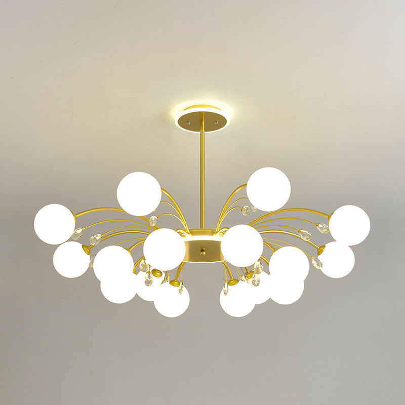 Globe Chandelier Light Fixture Designer Modern Simplicity Milk Glass Pendant Lighting for Restaurant