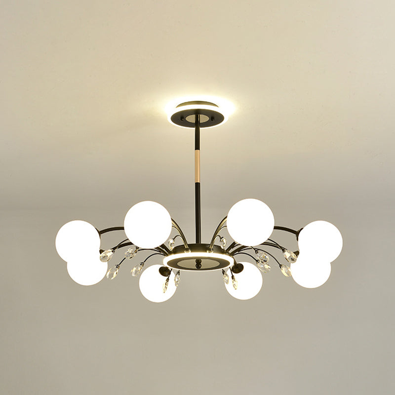 Globe Chandelier Light Fixture Designer Modern Simplicity Milk Glass Pendant Lighting for Restaurant