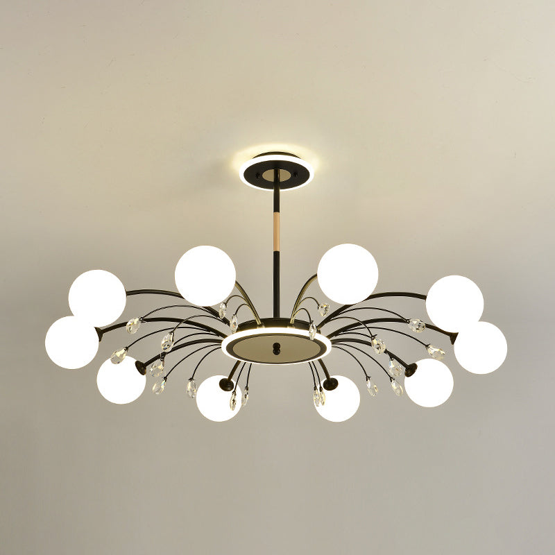 Globe Chandelier Light Fixture Designer Modern Simplicity Milk Glass Pendant Lighting for Restaurant