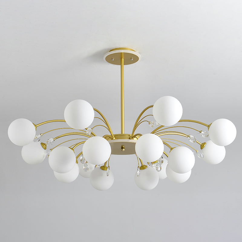 Globe Chandelier Light Fixture Designer Modern Simplicity Milk Glass Pendant Lighting for Restaurant