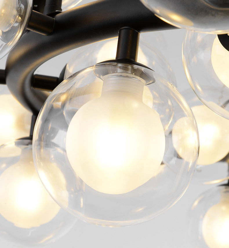 Contemporary Circular Chandelier Lights Glass Pendant Ceiling Lights for Living Room