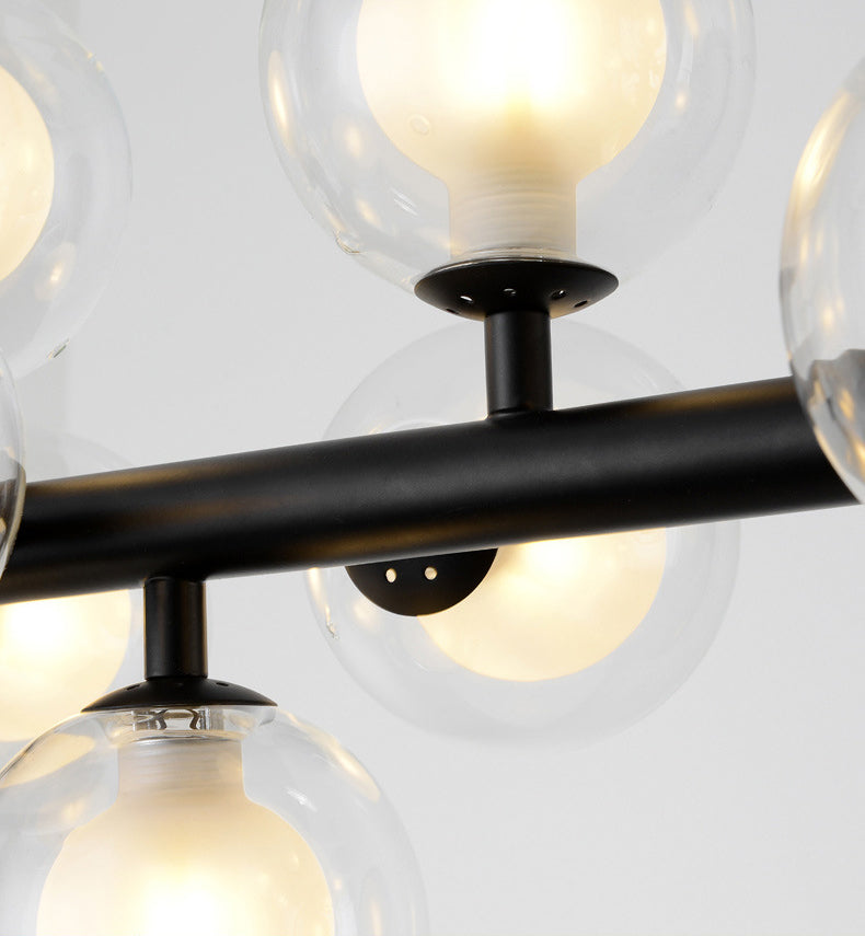 Contemporary Circular Chandelier Lights Glass Pendant Ceiling Lights for Living Room