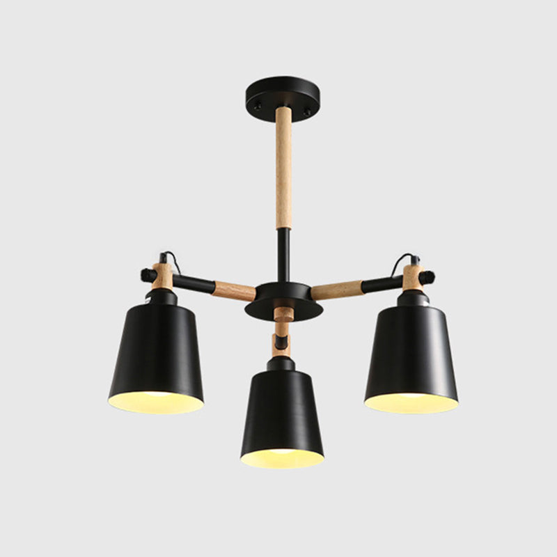 Contemporary Cone Chandelier Pendant Light Metallic Hanging Light Fixtures for Bedroom