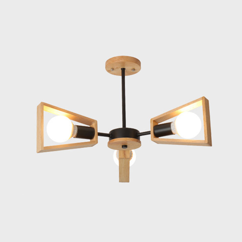 Lampada sospesa in legno Ultra-Modern Sputnik con cavo sospeso per il ristorante