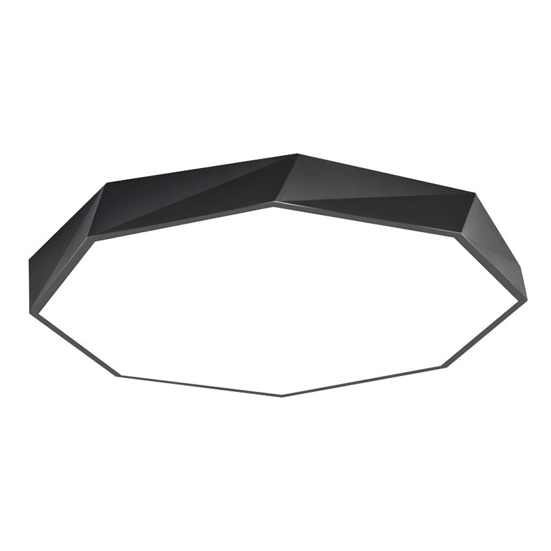 Lámpara de techo LED moderna y simple octogonal con marco metálico y lámpara de iluminación de dormitorio de oficina integrada