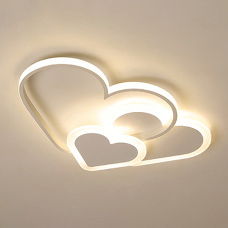 Creative Shaped LED Ceiling Light Kids Room Minimalist Line Design Flush Mount Lighting Fixture with Acrylic Shade