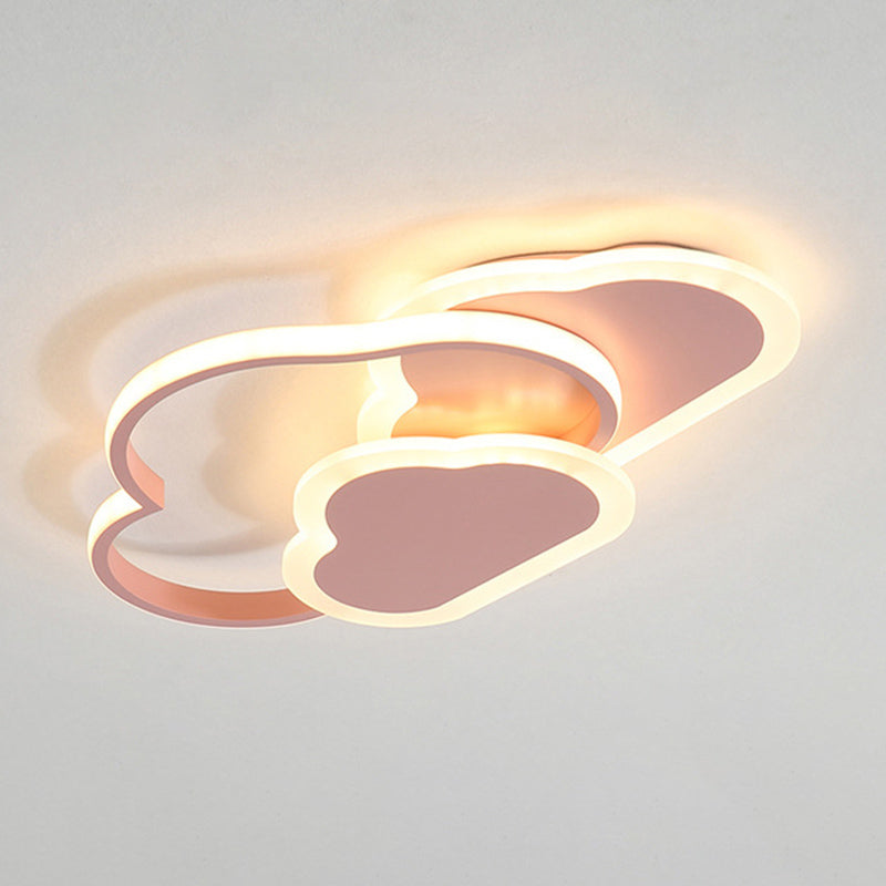 Creative Shaped LED Ceiling Light Kids Room Minimalist Line Design Flush Mount Lighting Fixture with Acrylic Shade