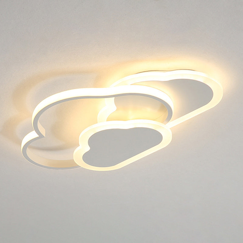 Creative Shaped LED Ceiling Light Kids Room Minimalist Line Design Flush Mount Lighting Fixture with Acrylic Shade
