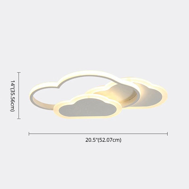 Creative Shaped LED Ceiling Light Kids Room Minimalist Line Design Flush Mount Lighting Fixture with Acrylic Shade