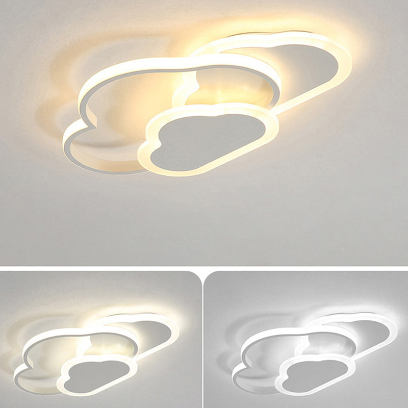 Creative Shaped LED Ceiling Light Kids Room Minimalist Line Design Flush Mount Lighting Fixture with Acrylic Shade