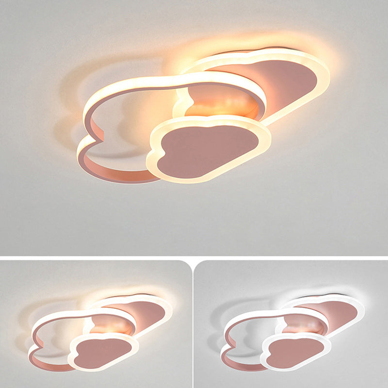 Creative Shaped LED Ceiling Light Kids Room Minimalist Line Design Flush Mount Lighting Fixture with Acrylic Shade