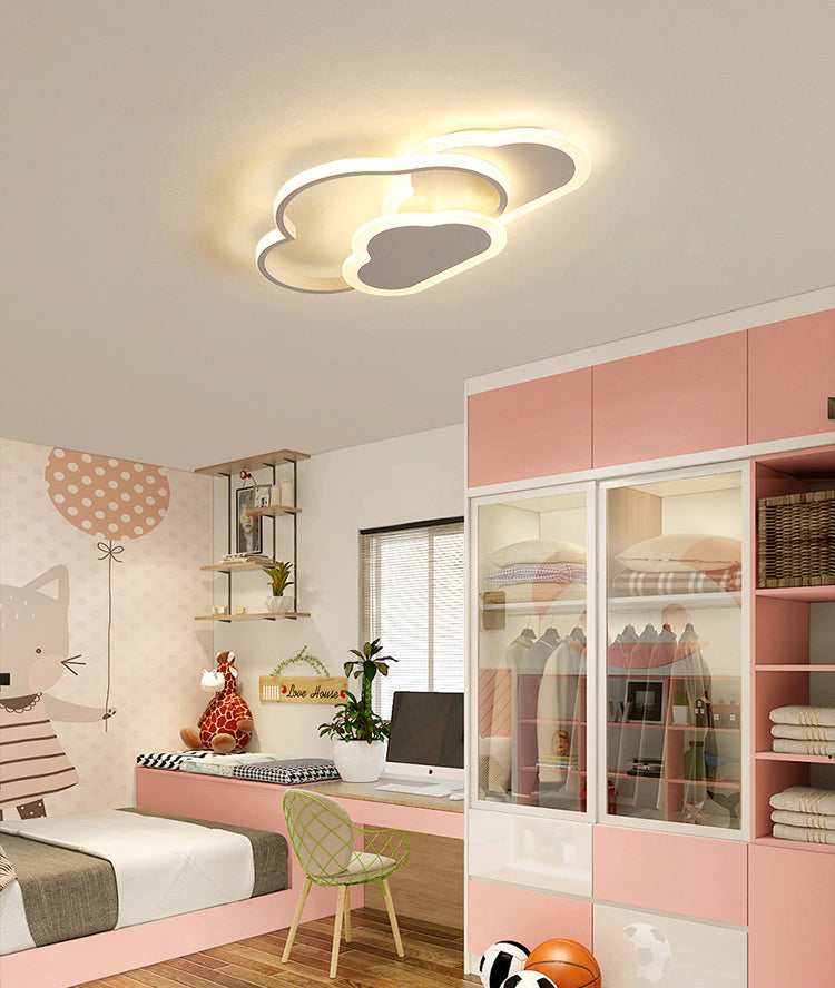 Creative Shaped LED Ceiling Light Kids Room Minimalist Line Design Flush Mount Lighting Fixture with Acrylic Shade