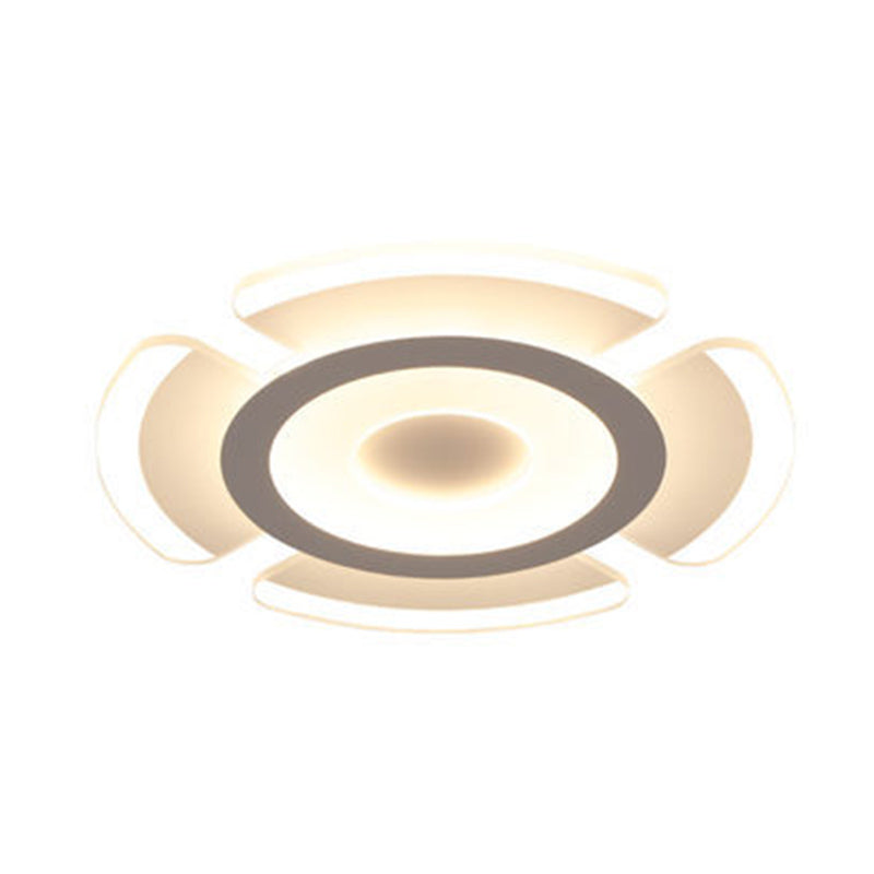 Zeitgenössische Einfachheit LED -Deckenleuchte Acrylschatten kreative Form Flush Mount Lighting Fixture für Wohnzimmer