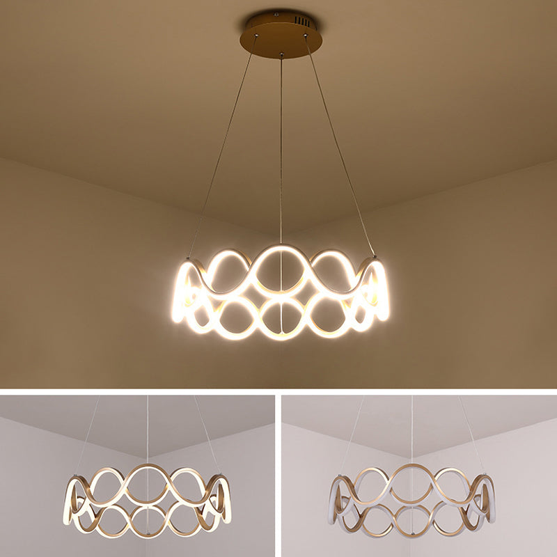 Multiple Rings Chandelier Light Fixture Designer Modern Simplicity Metal Pendant Lighting for Restaurant
