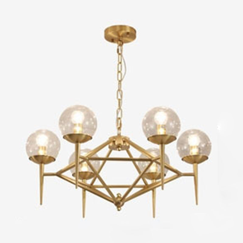 Postmodern Pyramid Suspended Lighting Fixture Metal Hanging Ceiling Fixture for Restaurant