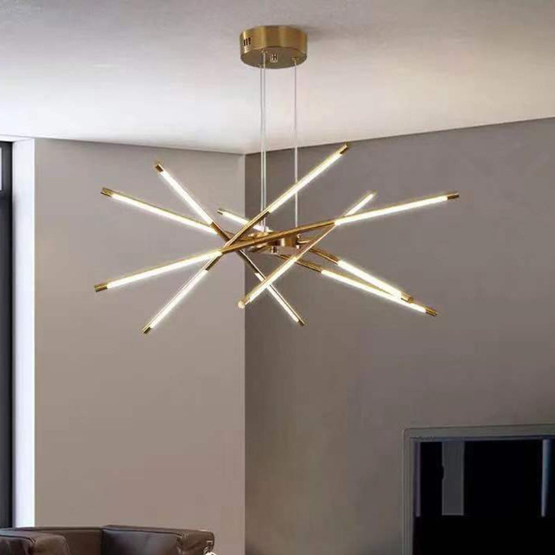 Simplicità contemporanea Sputnik Luci lampadari Luci a soffitto a sospensione in metallo per soggiorno