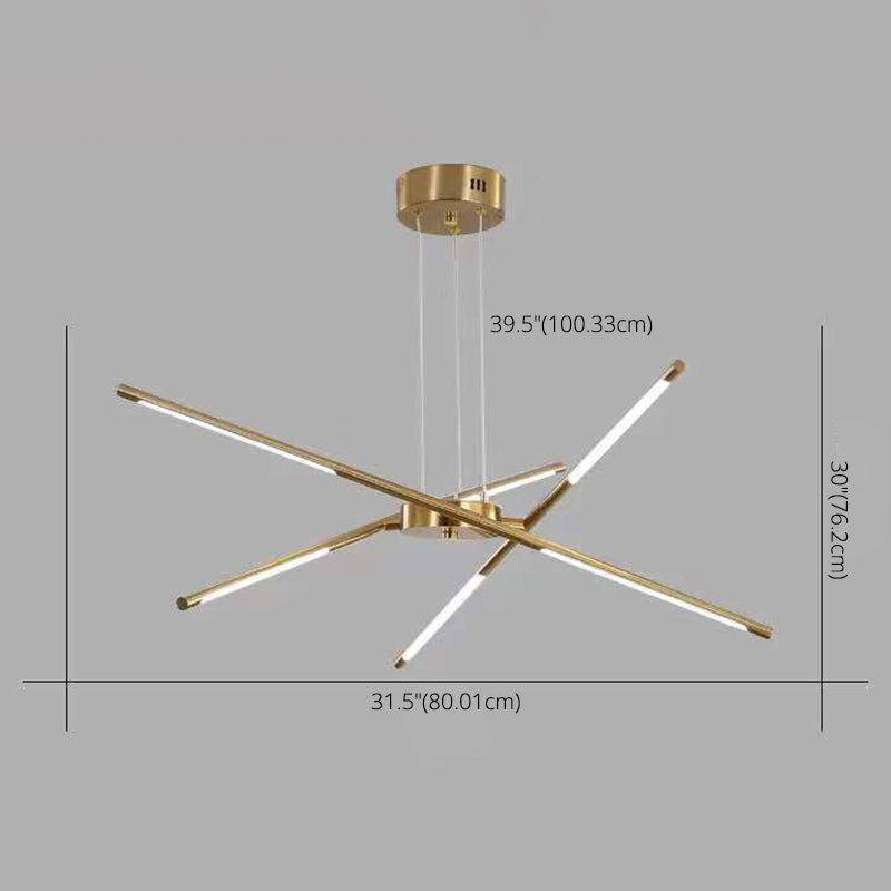 Simplicità contemporanea Sputnik Luci lampadari Luci a soffitto a sospensione in metallo per soggiorno