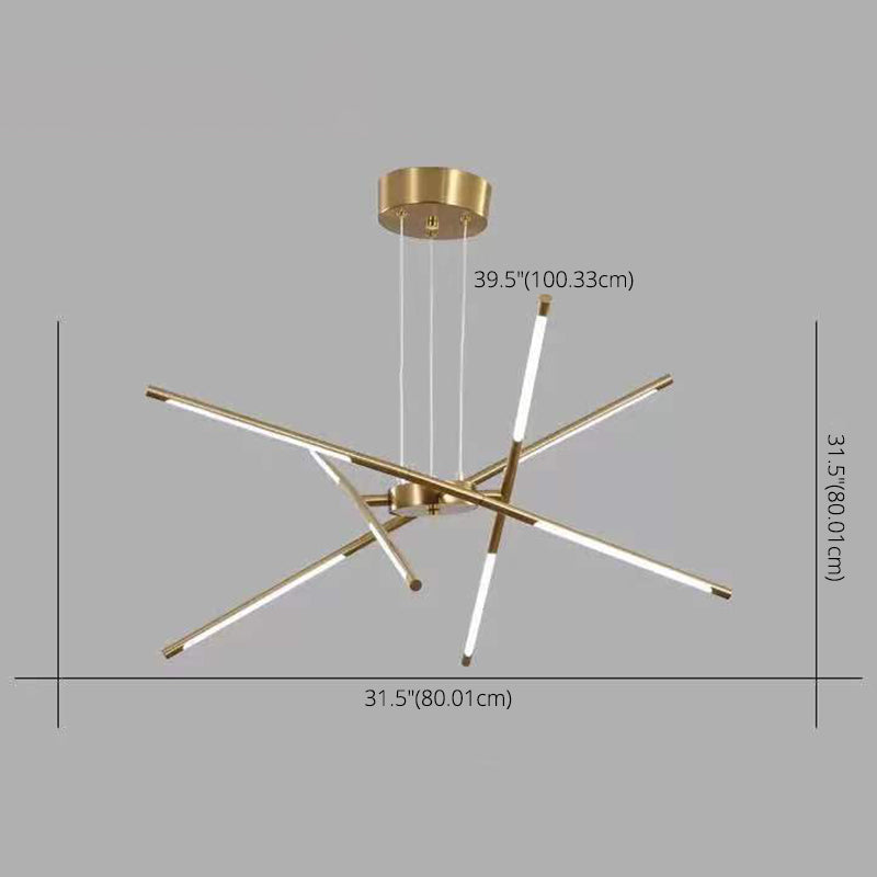 Simplicità contemporanea Sputnik Luci lampadari Luci a soffitto a sospensione in metallo per soggiorno